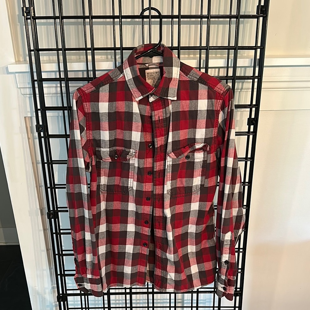 Mossimo Supply Co. Red and White Checkered Shirt